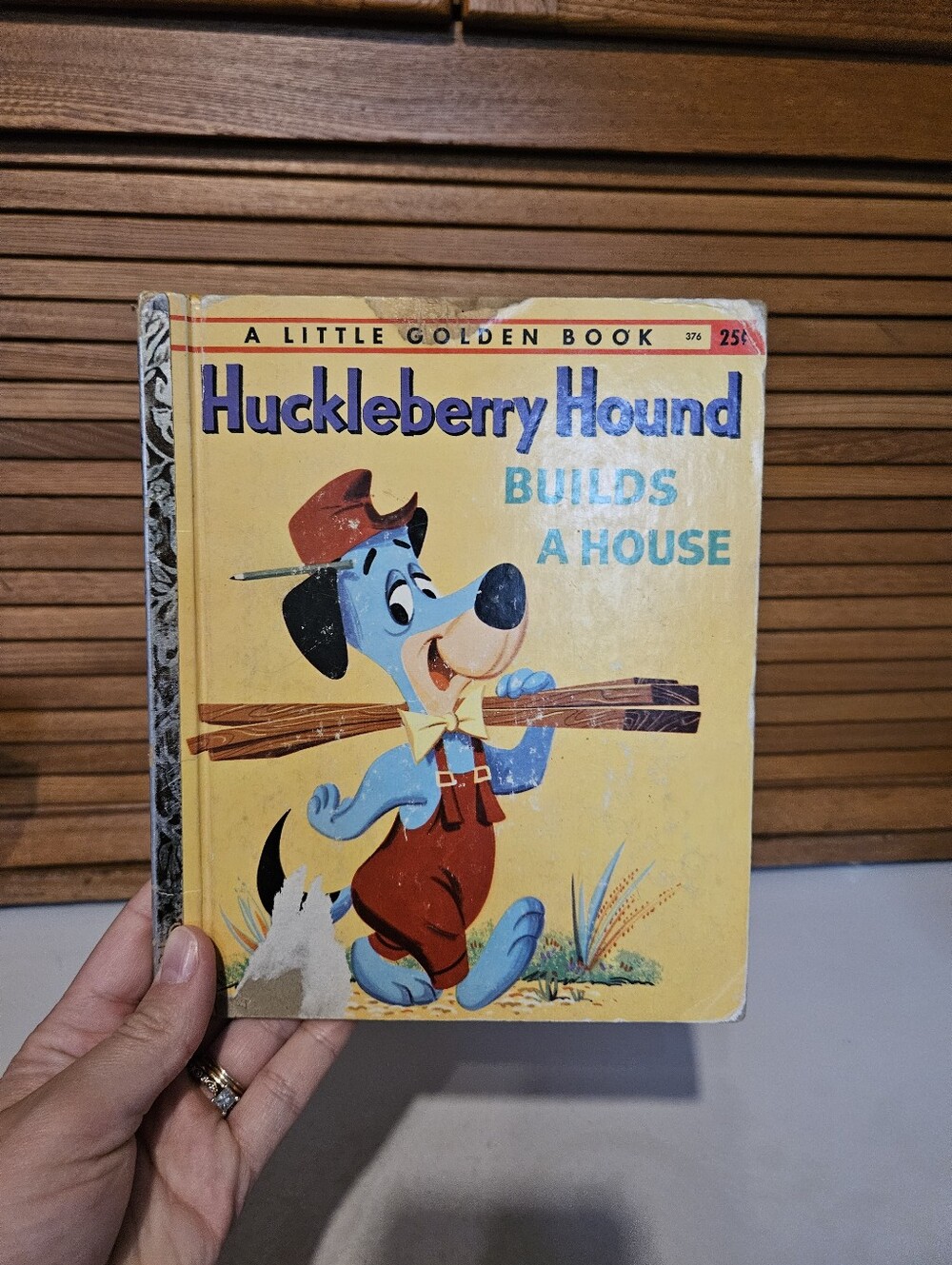 💚5/$15 Vintage 1959 Huckleberry Hound Little Golden Book TLC